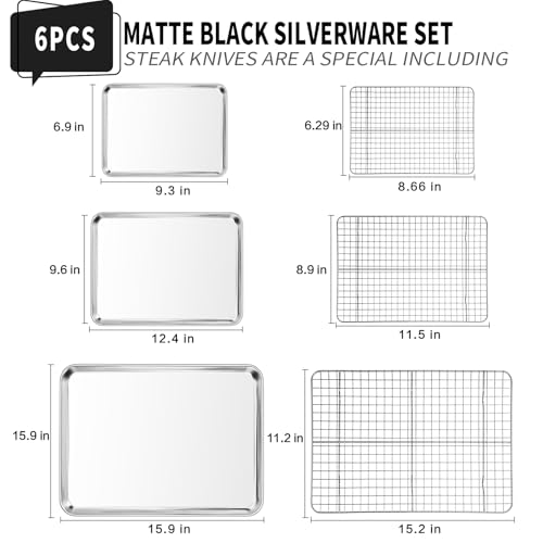 Baking Sheet with Wire Rack Set of 6