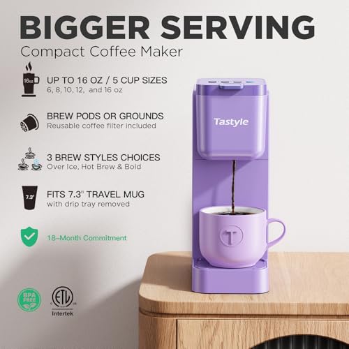 Single Serve Coffee Maker Hot and Iced with Bold Brew