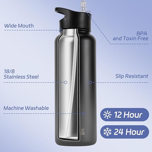 40oz Stainless Steel Water Bottle