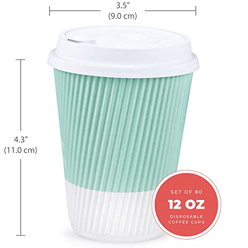 Disposable Coffee Cups With Lids (90 Count)