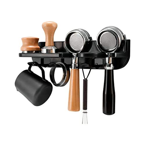 Espresso Tamper Holder Station Laelr Wall Mounted Coffee Station Organizer Coffee Distributor & Tamper 54mm