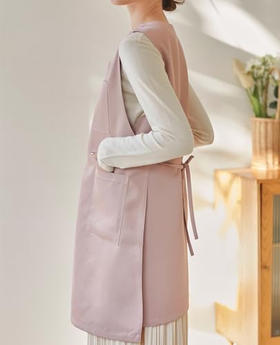 Unisex Cobbler Apron with 3 Deep Pockets Smock Vest Apron