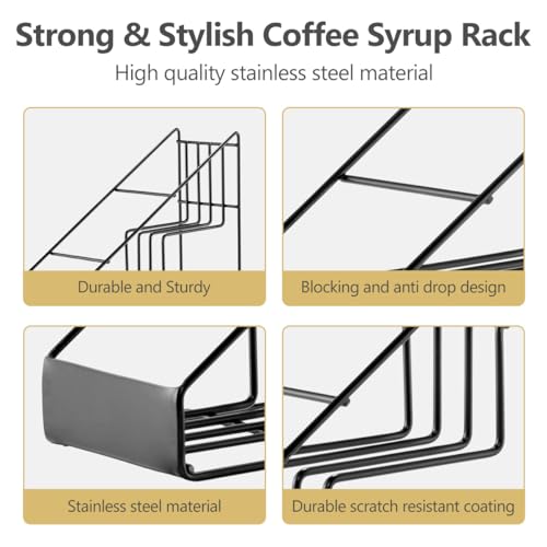 Coffee Syrup Rack for Coffee Bar Accessories