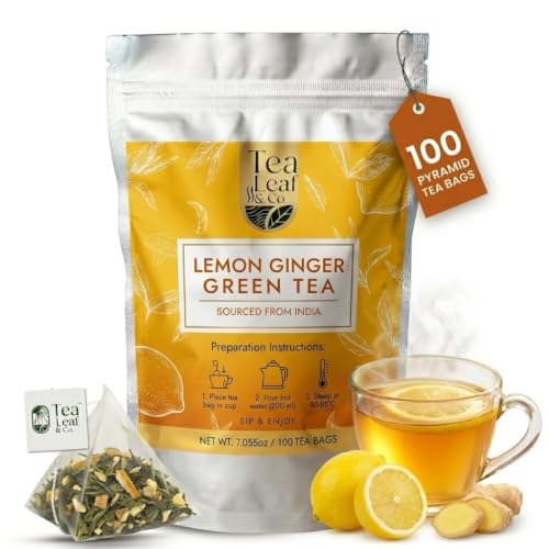 Tealeaf & Co. Lemon Ginger Green Tea with Ginger (50 Count)