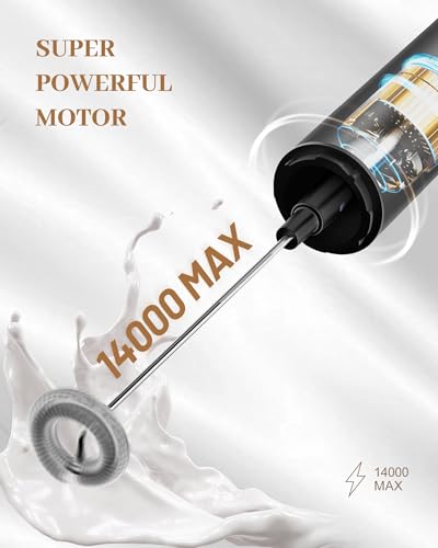 Rechargeable Milk Frother with Cover