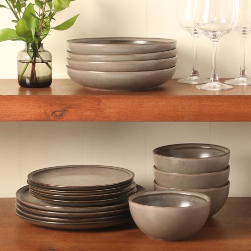Beckett Stoneware Matte Reactive Glaze 16 Piece