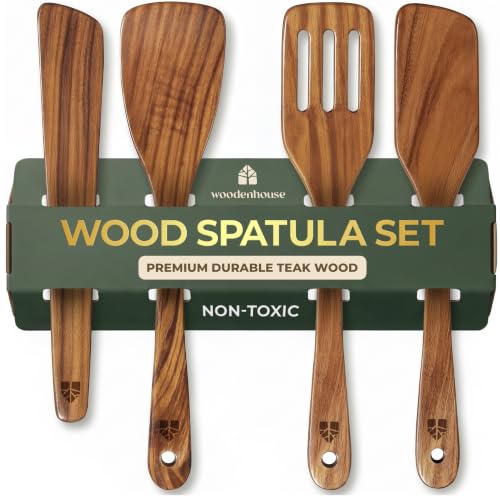 Wooden Spatula for Cooking (4 Count)