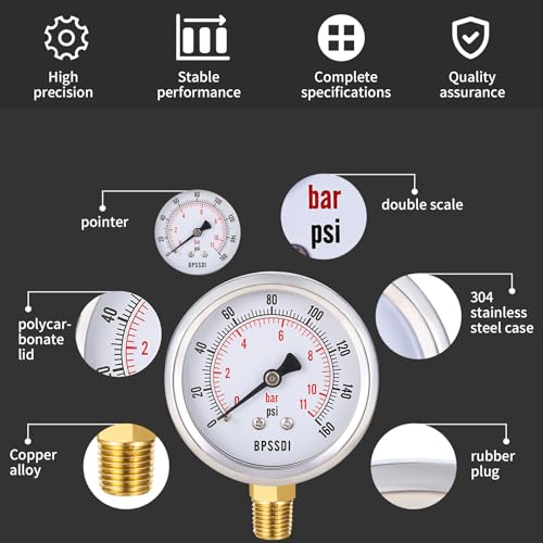 0 160 Psi Pressure Gauge