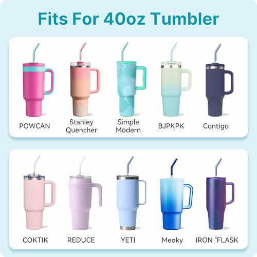 40 oz Straight Metal Straws for 40 oz Stanley Tumbler