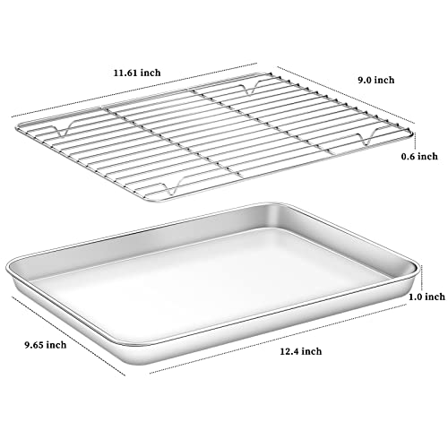 Baking Sheet with Rack Set [2 Sheets + 2 Racks]