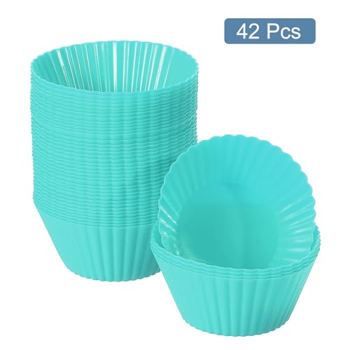 42Pcs Silicone Cupcake Liners (42 Count)