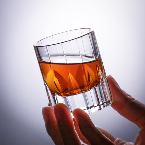 Crystal Whiskey Glasses Set of 2 Handcrafted Old Fashioned Glasses (2 Count)