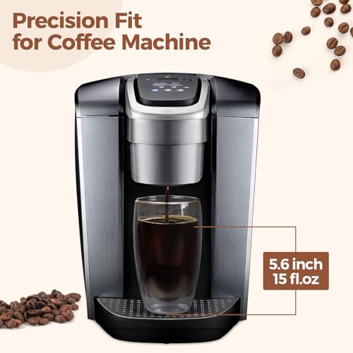 15oz Double Wall Glass Coffee Mugs (2 Count)