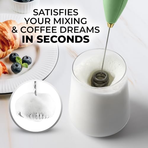 Powerful Milk Frother Wand With Duracell Batteries