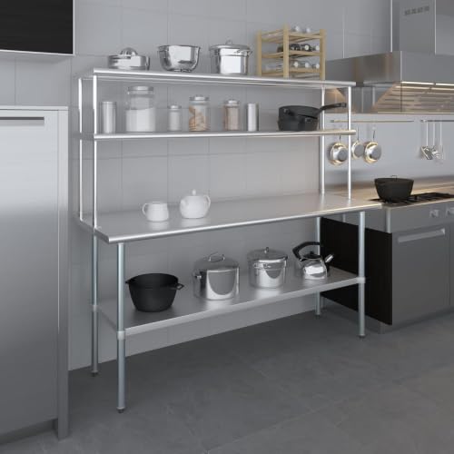 72" x 12" Stainless Steel Double Overshelf (2 Count)