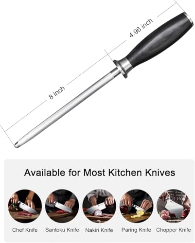 Honing Rod Knife Sharpening Rod 8 Inch