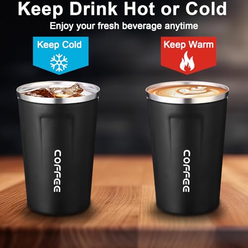 6 Pack 12oz Travel Coffee Mugs Insulated (6 Count)