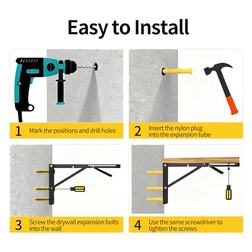 Folding Shelf Brackets (2 Count)