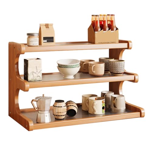 3 Tier Wooden Mug Holder Countertop