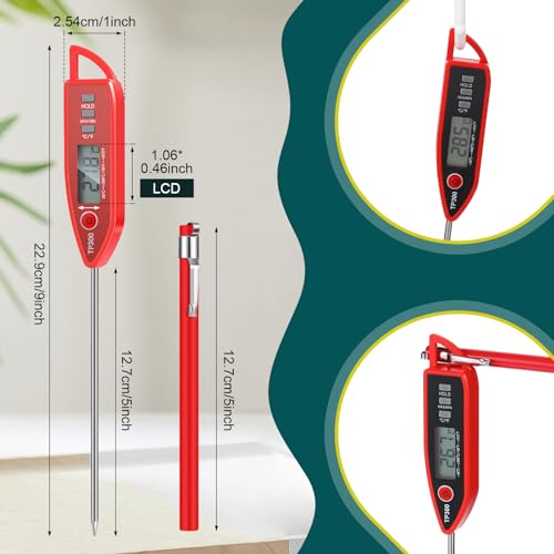 10 Set Digital Food Thermometer Long Probe Instant (10 Count)