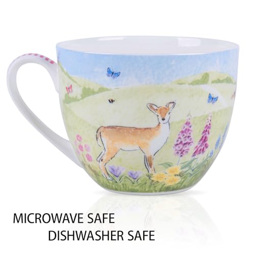 20 oz Deer & Wildflower Coffee Mug