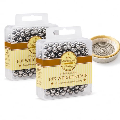 Pie Weights Stainless Steel Stoneware Beads for Blind Baking (2 Count)