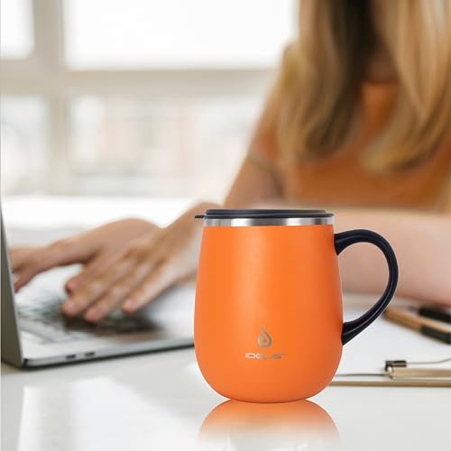 16 oz Insulated Coffee Mug with Lid and Handle