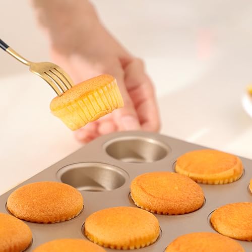 2 Packs Nonstick Round Muffin Baking Pan Tin