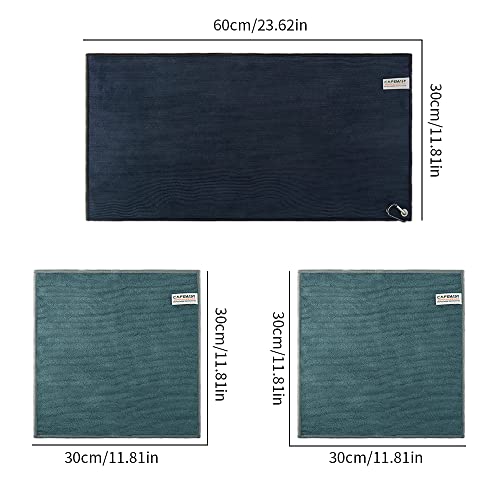 Barista Cleaning Towel with Hook Set Pack of 3pcs Soft Barista Mirco Fiber Cloth for Cleaning Espresso Coffee Machine Steam Wand and Coffee Bar Counter