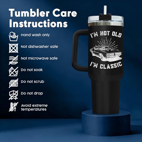 Dad I'm Not Old 40 oz Tumbler with Handle