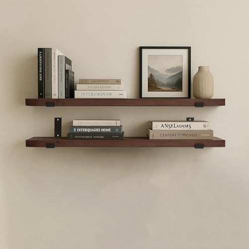 Floating Shelves for Wall Mounted Book Shelf Hanging Shelves Floating Bookshelf for Bedroom (2 Count)