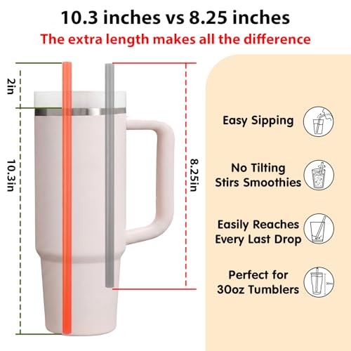 10.3" Jumbo Smoothie & Milkshake Disposable Straws (120 Count)