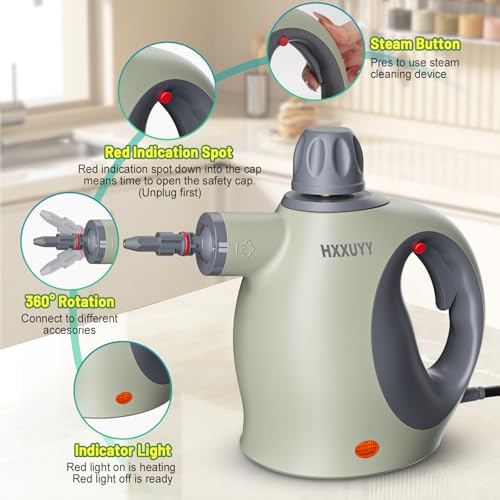 Multi Surface Handheld Pressurized Steam Cleaner with 13 PCS Accessory (13 Count)