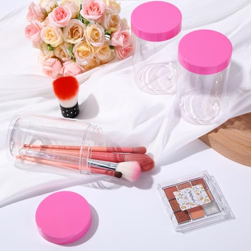 4 Pcs Plastic Jars Wide Mouth with Lids (4 Count)