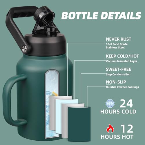 64oz Stainless Steel Water Bottle