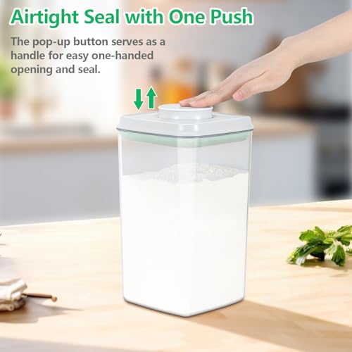 4.2 Qt Airtight Flour Rice Storage Container with Pop