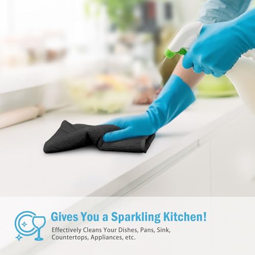 Black Microfiber Cleaning Cloth (100 Count)