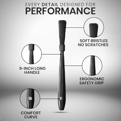9 in Espresso Grinder Brush Coffee Cleaning Tool Handle