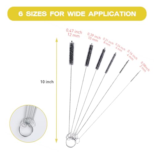 Straw Cleaner Brush Set 6 Piece (6 Count)