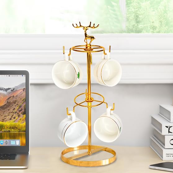 Christmas Elk Coffee Mug Tree Holder for Counter
