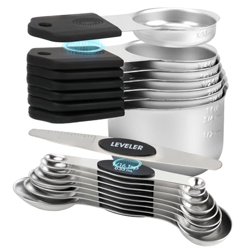 16 Piece Magnetic Measuring Cups and Spoons Set (16 Count)