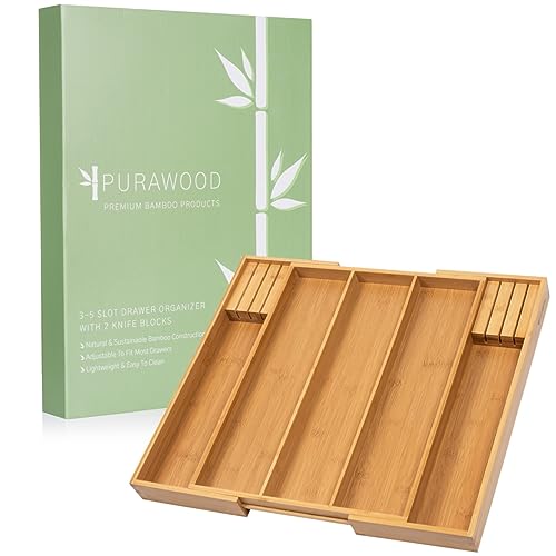 Kitchen Drawer Organizer with Knife Blocks