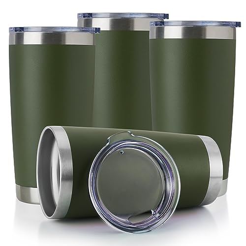 20oz Stainless Steel Tumbler Bulk with Lid (4 Count)