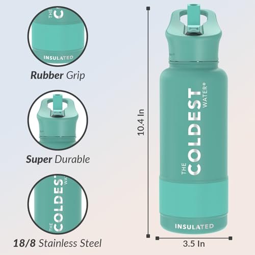 Coldest Insulated Water Bottle with Straw Lid