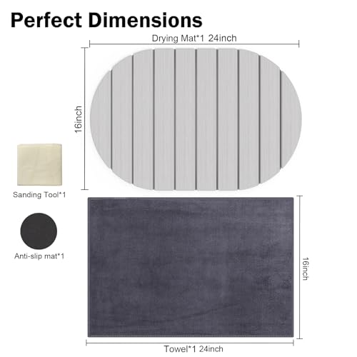 Stone Dish Drying Mat for Kitchen Counter