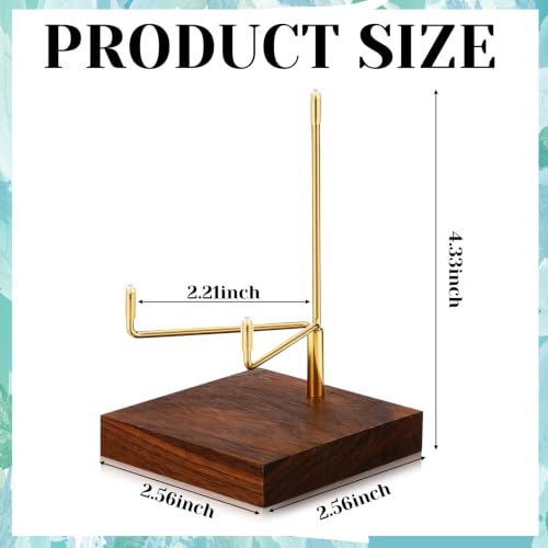 4 Pcs Rock Display Stand Wood Base (4 Count)