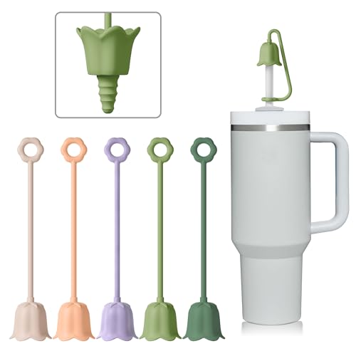 5Pcs Silicone Straw Covers for Stanley Yeti Tumbler Cup (5 Count)