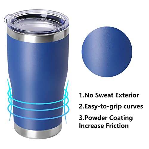 20oz Tumbler with Lid Stainless Steel Tumblers Bulk (8 Count)