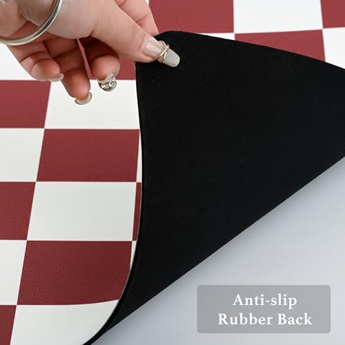 Checkered Dish Drying Mat for Kitchen Counter