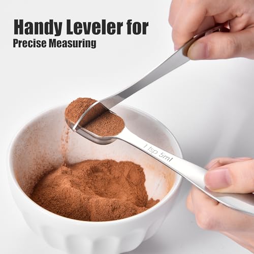 18 8 Stainless Steel Measuring Spoons with Long Handle